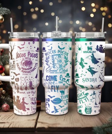 Hocus Pocus Movies Custom Stanley Quencher 40oz Stainless Steel Tumbler With Handle