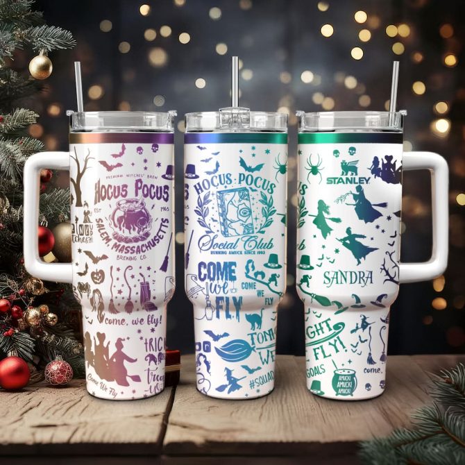 Hocus Pocus Movies Custom Stanley Quencher 40oz Stainless Steel Tumbler With Handle