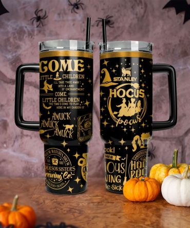 Hocus Pocus Movies Custom Stanley Quencher 40oz Stainless Steel Tumbler With Handle