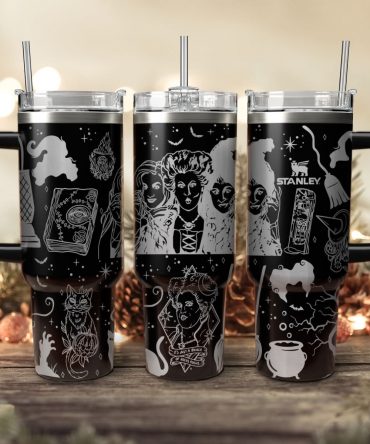 Hocus Pocus Movies Custom Stanley Quencher 40oz Stainless Steel Tumbler With Handle
