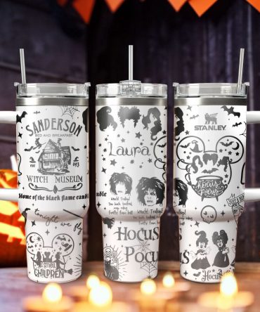 Hocus Pocus Movies Custom Stanley Quencher 40oz Stainless Steel Tumbler With Handle