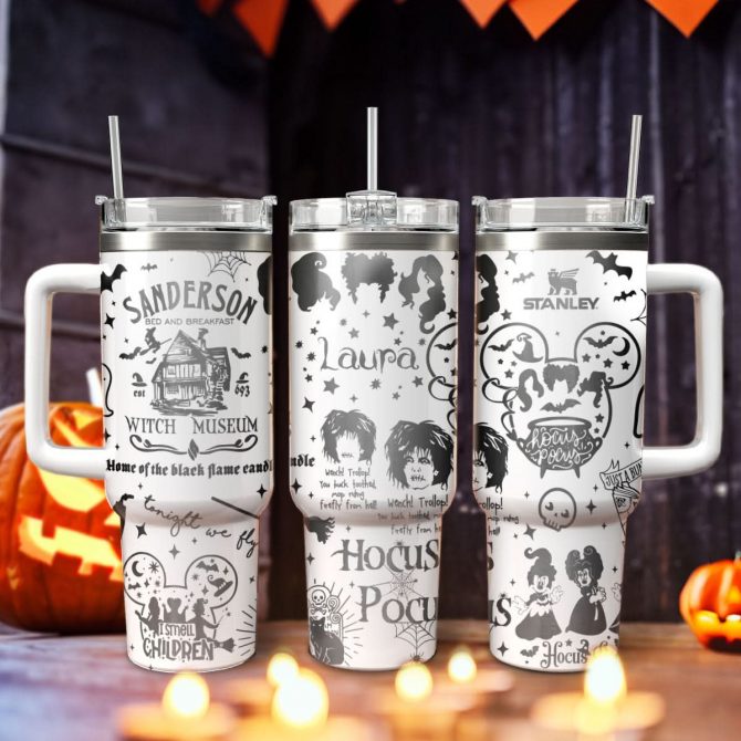 Hocus Pocus Movies Custom Stanley Quencher 40oz Stainless Steel Tumbler With Handle