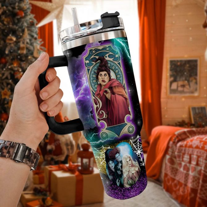 Hocus Pocus Movies Custom Stanley Quencher 40oz Stainless Steel Tumbler With Handle - Image 4