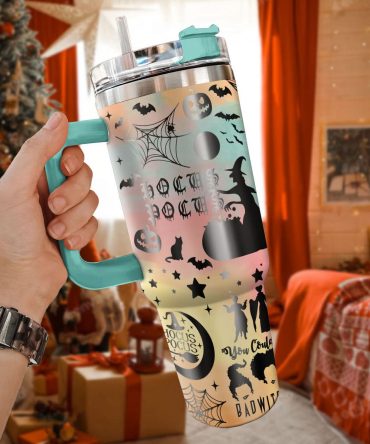 Hocus Pocus Movies Custom Stanley Quencher 40oz Stainless Steel Tumbler With Handle