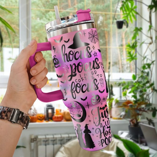 Hocus Pocus Movies Custom Stanley Quencher 40oz Stainless Steel Tumbler With Handle