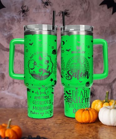 Hocus Pocus Movies Custom Stanley Quencher 40oz Stainless Steel Tumbler With Handle