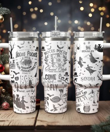 Hocus Pocus Movies Custom Stanley Quencher 40oz Stainless Steel Tumbler With Handle