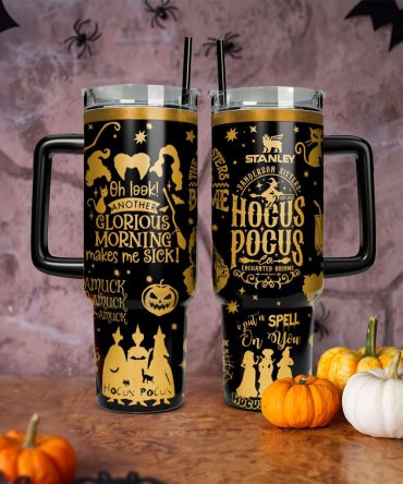 Hocus Pocus Movies Custom Stanley Quencher 40oz Stainless Steel Tumbler With Handle