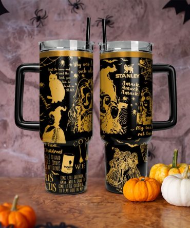 Hocus Pocus Movies Custom Stanley Quencher 40oz Stainless Steel Tumbler With Handle