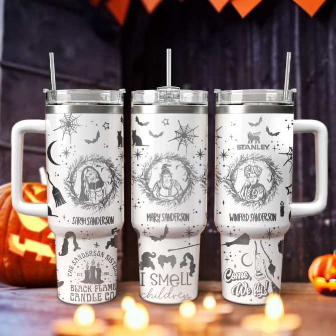 Hocus Pocus Movies Custom Stanley Quencher 40oz Stainless Steel Tumbler With Handle