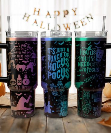 Hocus Pocus Movies Custom Stanley Quencher 40oz Stainless Steel Tumbler With Handle