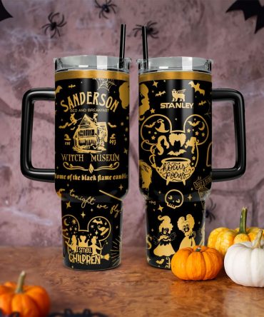 Hocus Pocus Movies Custom Stanley Quencher 40oz Stainless Steel Tumbler With Handle