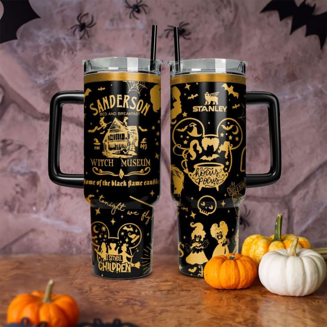 Hocus Pocus Movies Custom Stanley Quencher 40oz Stainless Steel Tumbler With Handle