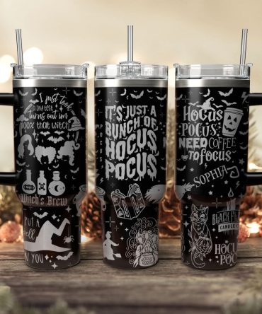 Hocus Pocus Movies Custom Stanley Quencher 40oz Stainless Steel Tumbler With Handle
