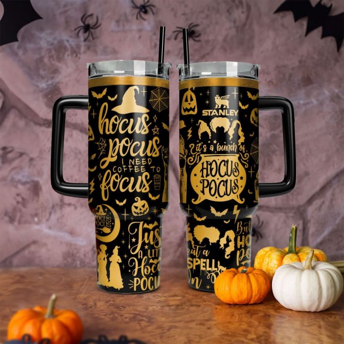 Hocus Pocus Movies Custom Stanley Quencher 40oz Stainless Steel Tumbler With Handle