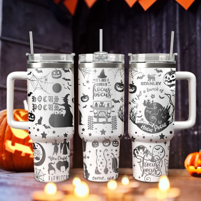 Hocus Pocus Movies Custom Stanley Quencher 40oz Stainless Steel Tumbler With Handle