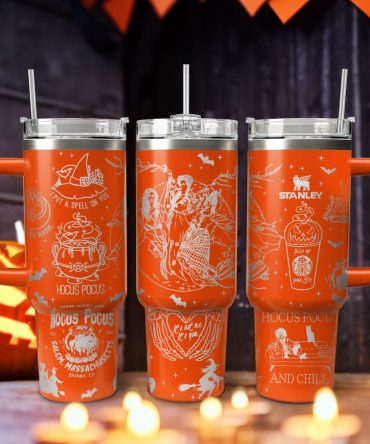 Hocus Pocus Movies Custom Stanley Quencher 40oz Stainless Steel Tumbler With Handle
