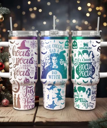 Hocus Pocus Movies Custom Stanley Quencher 40oz Stainless Steel Tumbler With Handle