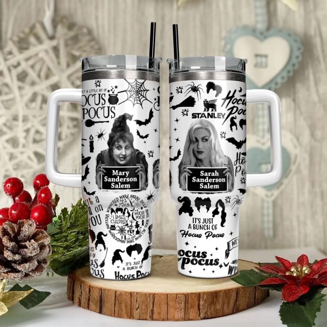 Hocus Pocus Movies Custom Stanley Quencher 40oz Stainless Steel Tumbler With Handle - Image 3