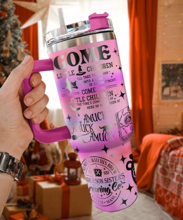 Hocus Pocus Movies Custom Stanley Quencher 40oz Stainless Steel Tumbler With Handle