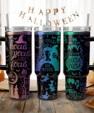 Hocus Pocus Movies Custom Stanley Quencher 40oz Stainless Steel Tumbler With Handle