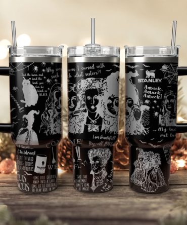 Hocus Pocus Movies Custom Stanley Quencher 40oz Stainless Steel Tumbler With Handle