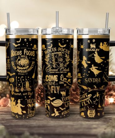 Hocus Pocus Movies Custom Stanley Quencher 40oz Stainless Steel Tumbler With Handle