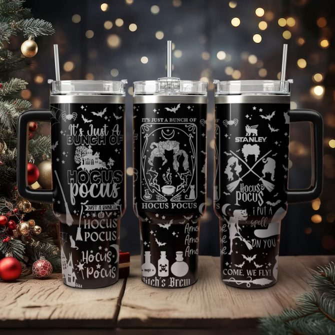 Hocus Pocus Movies Custom Stanley Quencher 40oz Stainless Steel Tumbler With Handle