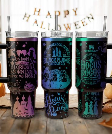 Hocus Pocus Movies Custom Stanley Quencher 40oz Stainless Steel Tumbler With Handle