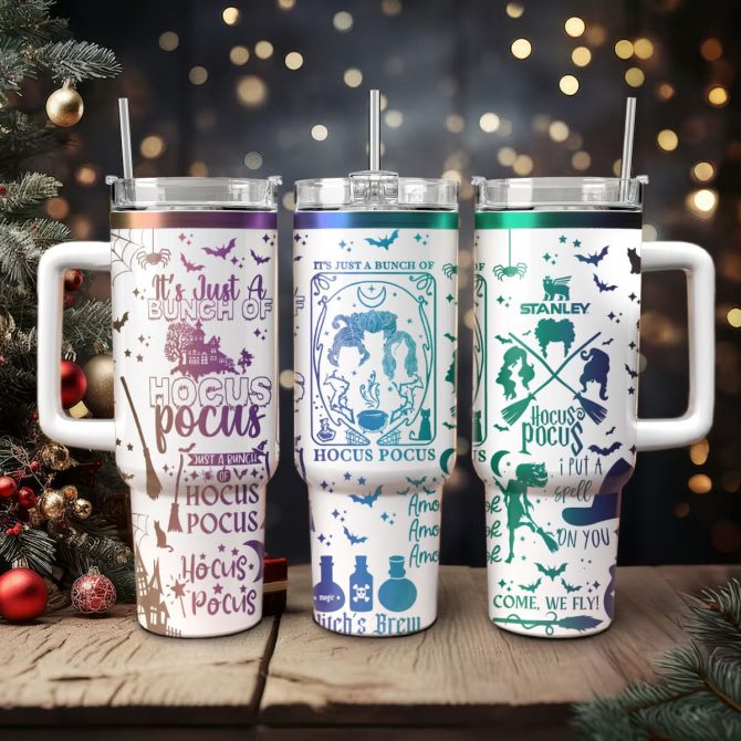 Hocus Pocus Movies Custom Stanley Quencher 40oz Stainless Steel Tumbler With Handle