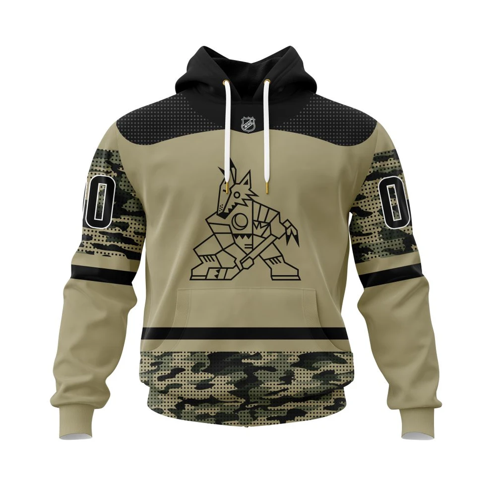 Hoodie Arizona Coyotes, Specialized Military Appreciation Night Jersey QTNHL080524A3823HD