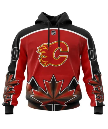 Hoodie Calgary Flames, With Beloved Canada Maple Leafs V0122 QTNHL080524A3815HD