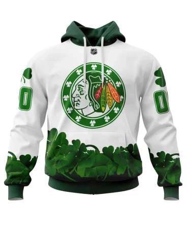 Hoodie Chicago Blackhawks, Happy St.Patrick Days Jersey V0522 QTNHL080524A3833HD