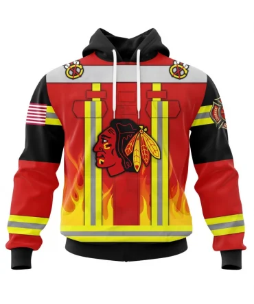 Hoodie Chicago Blackhawks Honnor Firefighter Uniform V0622 QTNHL080524A3766HD