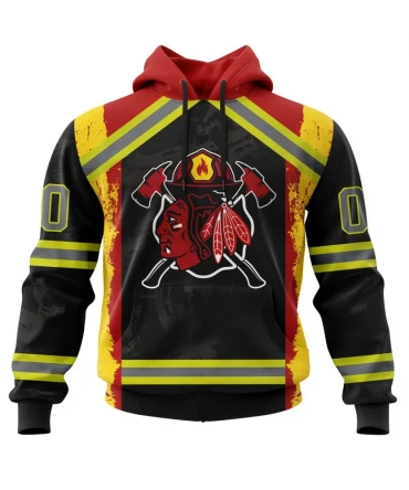 Hoodie Chicago Blackhawks, Honnor Firefighter V0322 QTNHL080524A3834HD