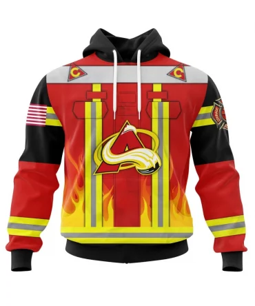 Hoodie Colorado Avalanche Honnor Firefighter Uniform V0622 QTNHL080524A3765HD