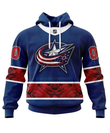 Hoodie Columbus Blue Jackets, Specialized Native With Samoa Culture V0222 QTNHL080524A3847HD