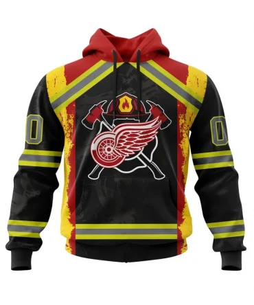 Hoodie Detroit Red Wings, Honnor Firefighter V0322 QTNHL080524A3901HD