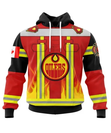 Hoodie Edmonton Oilers Honnor Firefighter Uniform V0622 QTNHL080524A3762HD