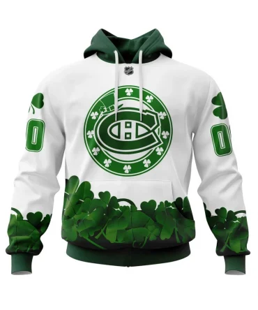 Hoodie Montreal Canadiens, Happy St.Patrick Days Jersey V0522 QTNHL080524A3828HD