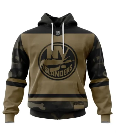 Hoodie New York Islanders Military Night, Personalized Name &amp; Number QTNHL080524A3884HD