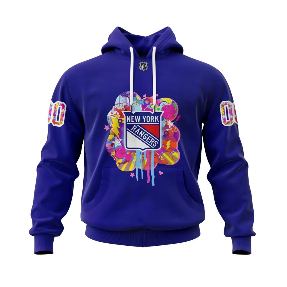 Hoodie New York Rangers, Women Empowerment Night QTNHL080524A3888HD