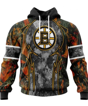 Hoodie NHL Boston Bruins Specialized Design Wih Camo Concepts For Hungting In Forest QTNHL080524A3662HD