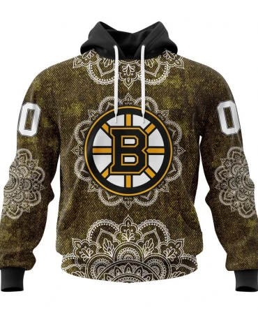 Hoodie NHL Boston Bruins, Specialized Mandala Style St2201 QTNHL080524A4066HD