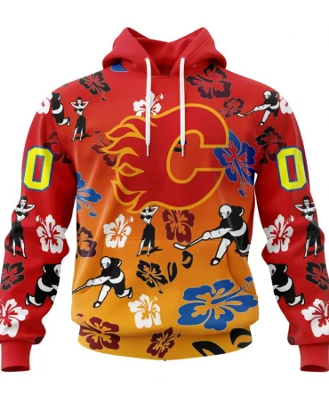 Hoodie NHL Calgary Flames X Hawaii Specialized Design For Hawaiia V0122 QTNHL080524A3794HD