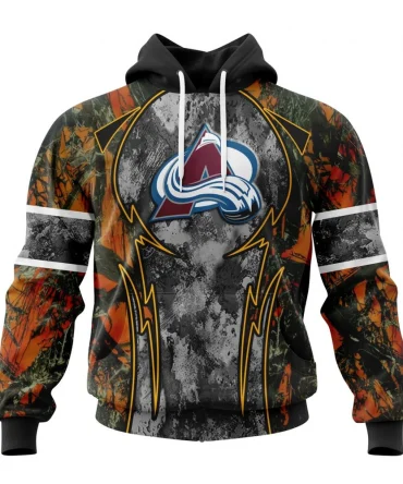 Hoodie NHL Colorado Avalanche, Specialized Design Wih Camo Concepts For Hungting In Forest QTNHL080524A3660HD