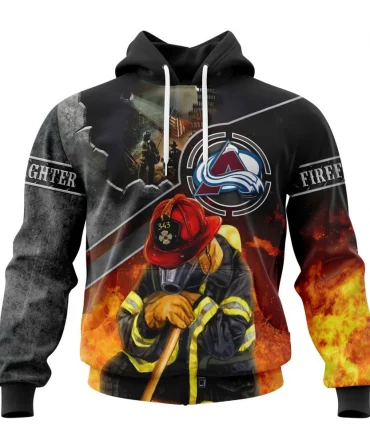 Hoodie NHL Colorado Avalanche, Specialized Kits To Honor Firefighter In Patriot Day We Will Never Forget QTNHL080524A3737HD