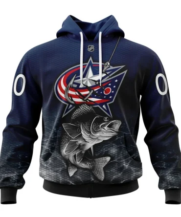 Hoodie NHL Columbus Blue Jackets, Specialized Fishing Style St2201 QTNHL080524A4000HD