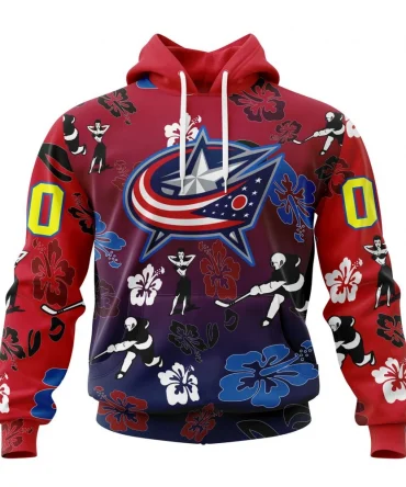 Hoodie NHL Columbus Blue Jackets X Hawaii Specialized Design For Hawaiia V0122 QTNHL080524A3790HD