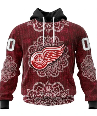 Hoodie NHL Detroit Red Wings, Specialized Mandala Style St2201 QTNHL080524A4058HD